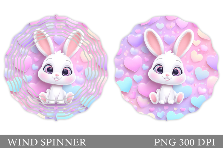 Valentines Bunny Wind Spinner. Valentine Wind Spinner Design