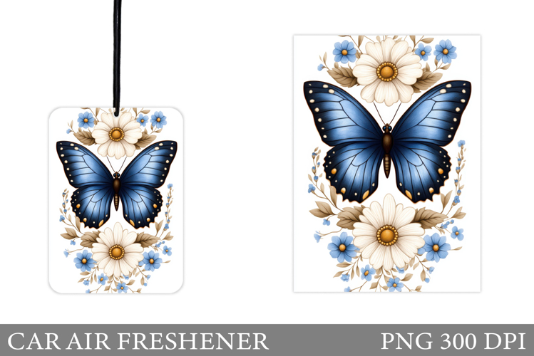 Butterfly Car Air Freshener Design. Butterfly Sublimation