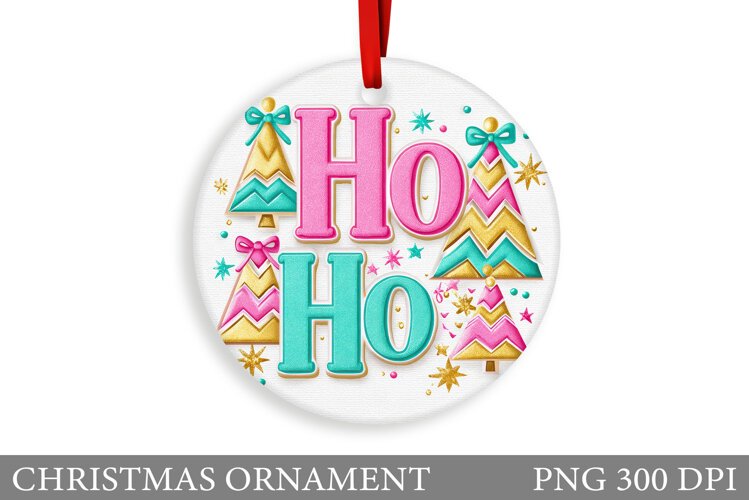 Christmas Ornament Sublimation. Merry Christmas Ornament example image 1