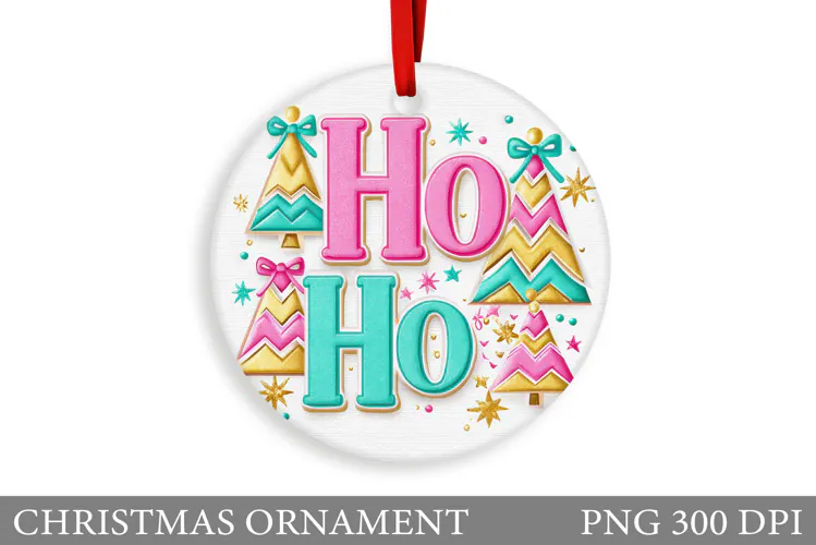 Christmas Ornament Sublimation. Merry Christmas Ornament