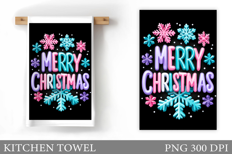 Christmas Kitchen Towel Design. Christmas Sublimation
