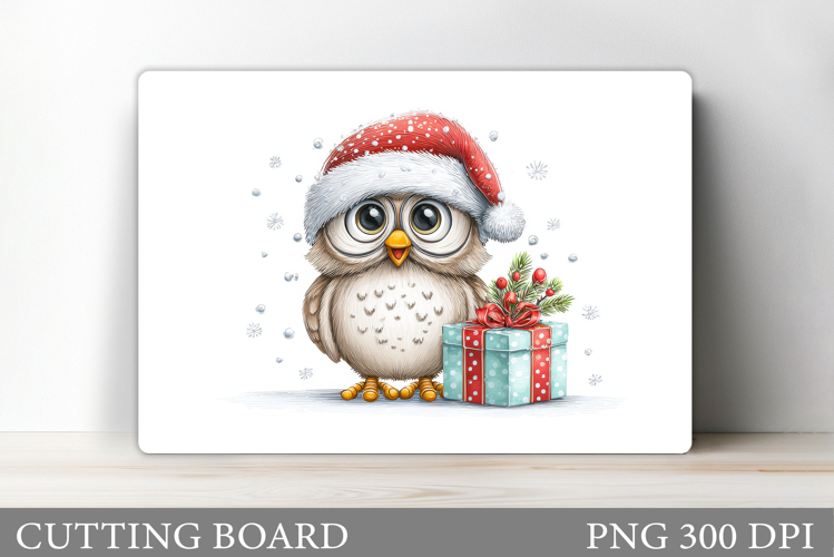 Christmas Owl Cutting Board. Christmas Cutting Board