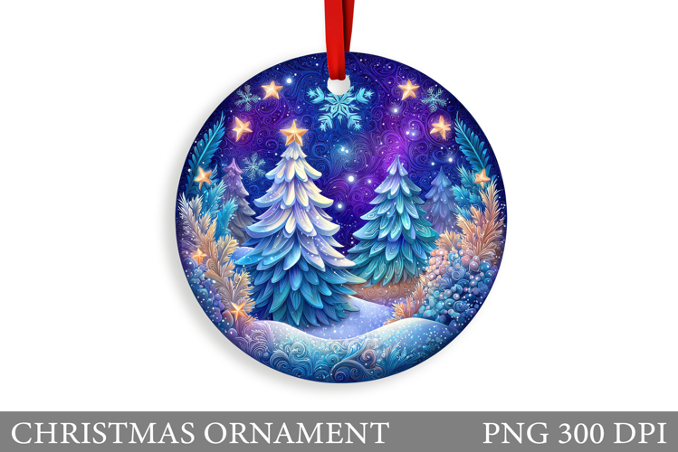 Christmas Tree Christmas Ornament. Winter Christmas Ornament