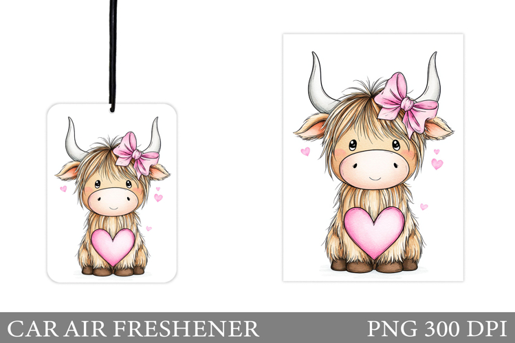Cute Cow Car Air Freshener. Valentines Car Air Freshener