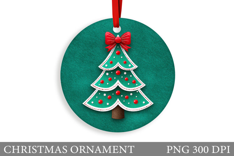 Christmas Tree Christmas Ornament. Christmas Sublimation example image 1