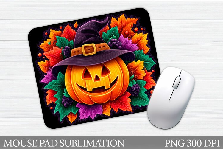 Halloween Pumpkin Mouse Pad. Halloween Mouse Pad Design example image 1