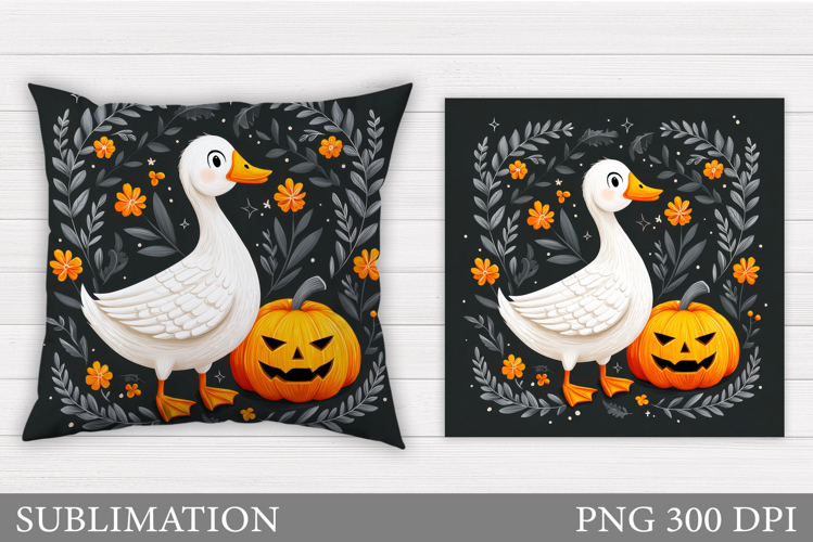 Halloween Goose Pillow Sublimation. Halloween Pillow Design