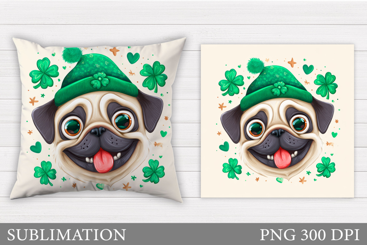 St Patrick Dog Pillow Design. St Patrick Pillow Sublimation