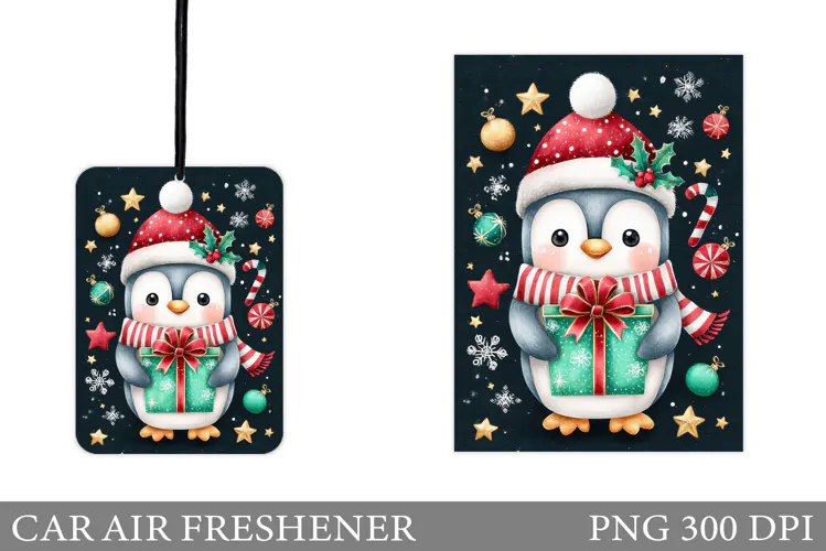 Cute Penguin Car Air Freshener. Christmas Car Air Freshener
