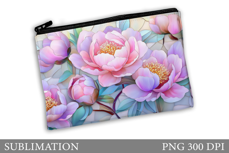 Flowers Makeup Bag Design. Flowers Cosmetics Bag Sublimation