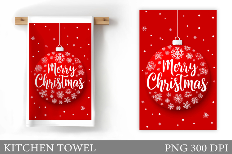 Merry Christmas Kitchen Towel. Christmas Kitchen Towel