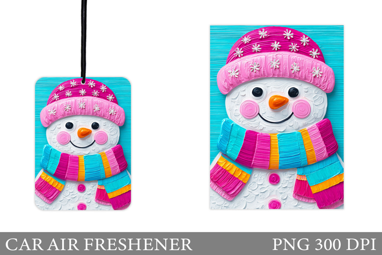Snowman Car Air Freshener. Christmas Car Air Freshener