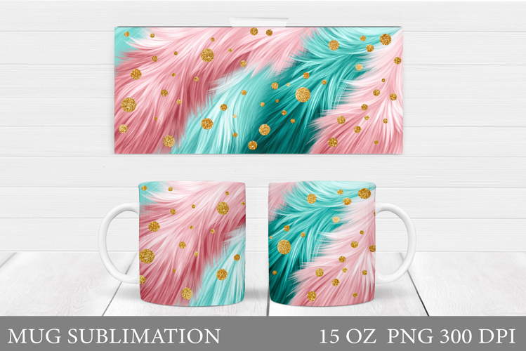 Wool Mug Wrap Design. Abstract Texture Mug Sublimation