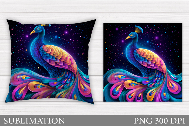 Peacock Pillow Sublimation. Peacock Sublimation