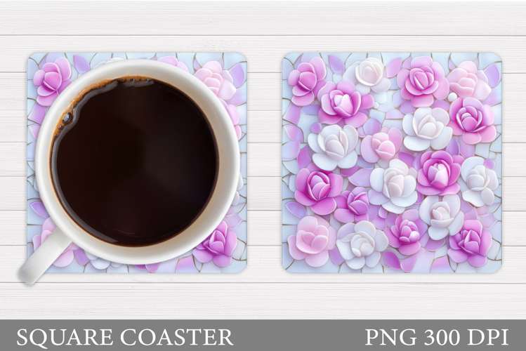 Roses Coaster Design. Roses Sublimation