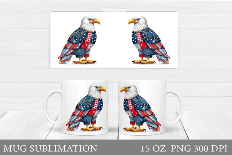 Patriotic Eagle Mug Design. Patriotic Mug Sublimation