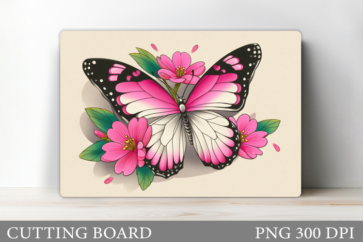 Butterfly Cutting Board. Flowers Cutting Board Sublimation