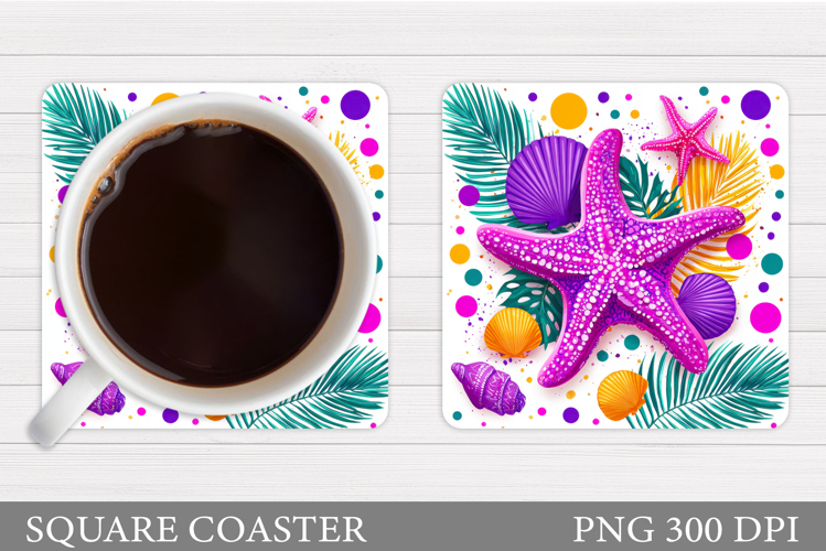 Starfish Coaster Sublimation. Starfish Coaster Design