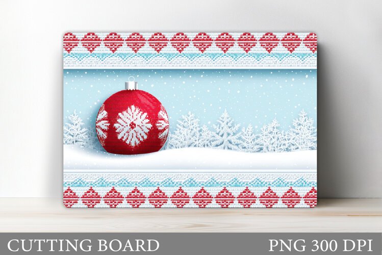 Christmas Cutting Board Design. Christmas Sublimation example image 1