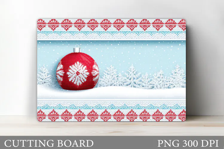 Christmas Cutting Board Design. Christmas Sublimation