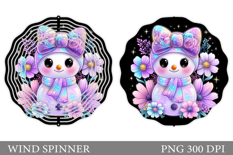 Cute Snowman Wind Spinner. Christmas Wind Spinner Design