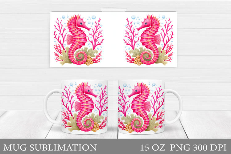 Seahorse Mug Sublimation. Seahorse Sublimation