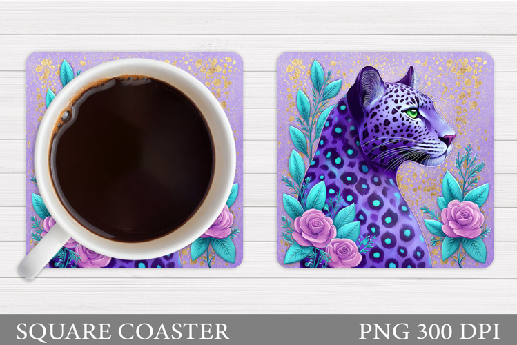 Leopard Coaster Design. Leopard Sublimation
