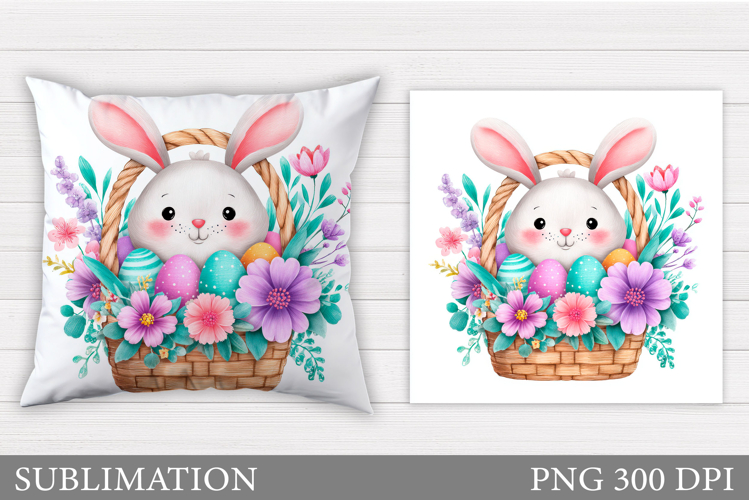 Easter Bunny Pillow Design. Easter Bunny Sublimation