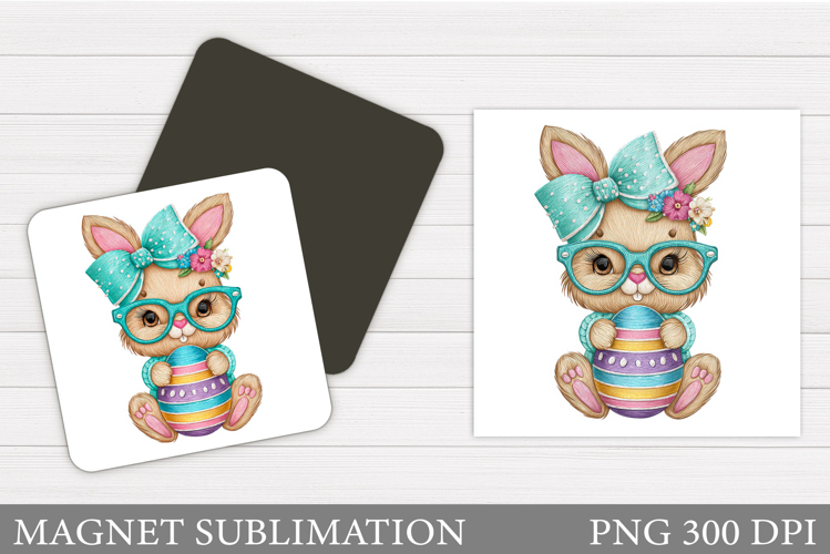 Easter Bunny Magnet Design. Easter Magnet Sublimation