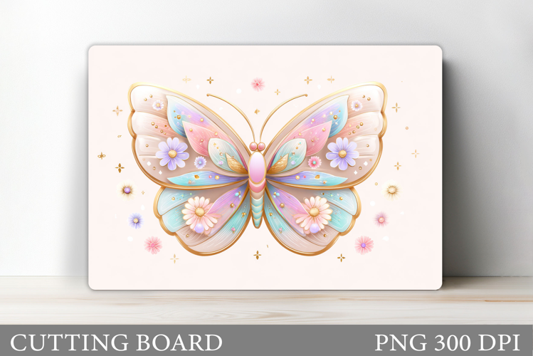 Butterfly Cutting Board. Flowers Cutting Board Sublimation