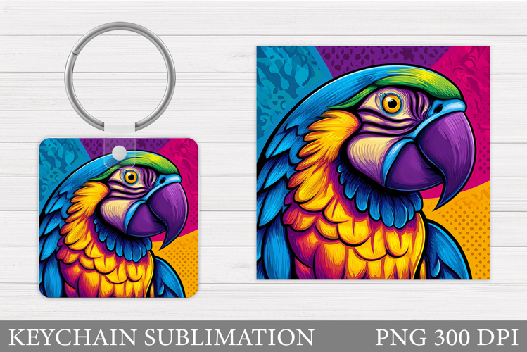 Parrot Keychain Sublimation. Parrot Sublimation