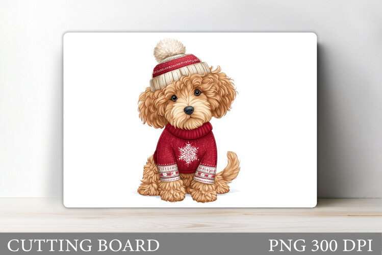 Christmas Dog Cutting Board. Christmas Cutting Board Design example image 1
