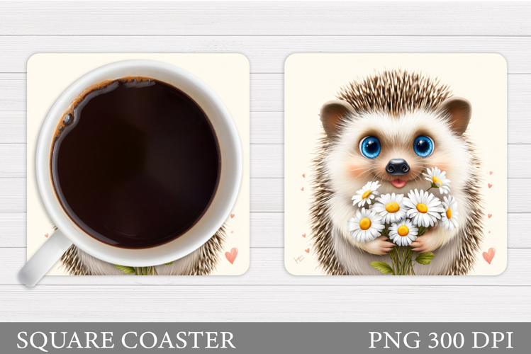 Hedgehog Coaster Design. Hedgehog Sublimation