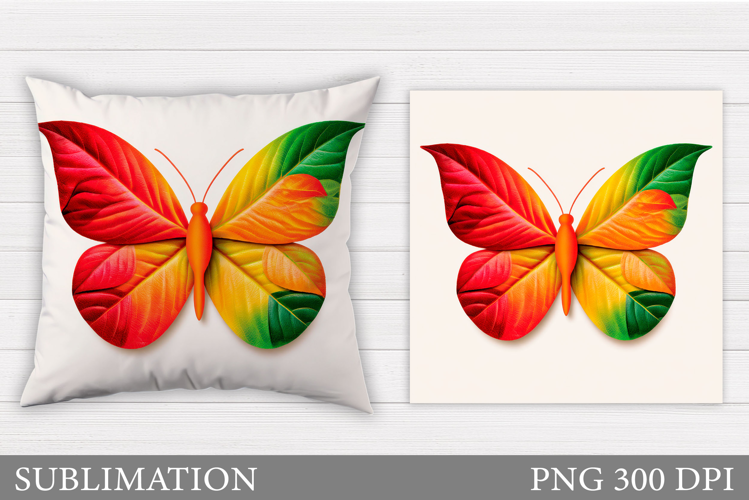Fall Butterfly Pillow Design. Fall Butterfly Sublimation