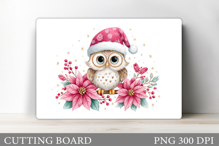 Christmas Owl Cutting Board. Christmas Cutting Board
