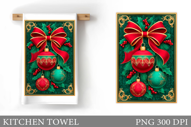 Christmas Kitchen Towel Design. Christmas Sublimation