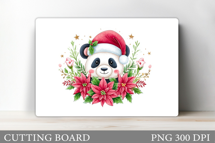 Christmas Panda Cutting Board. Christmas Cutting Board
