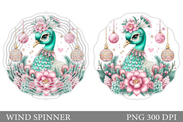 Cute Peacock Wind Spinner. Christmas Wind Spinner Design