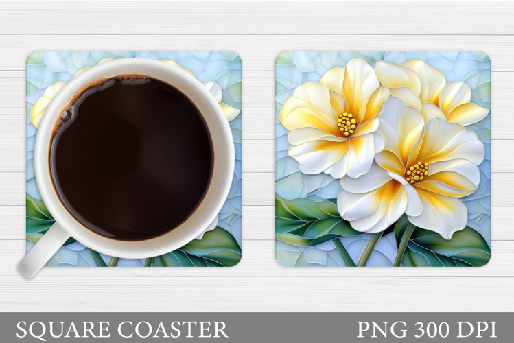 Floral Coaster Design. Flowers Coaster Sublimation