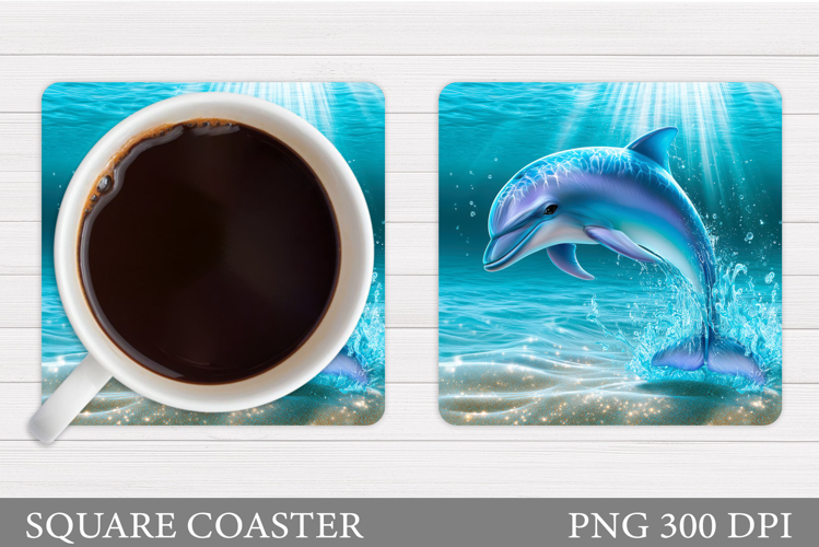 Dolphin Coaster Design. Dolphin Sublimation