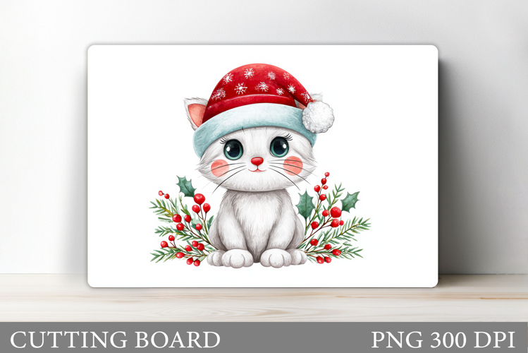 Christmas Cat Cutting Board. Christmas Cutting Board Design
