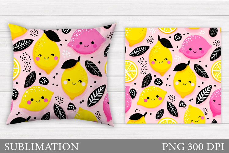 Cute Lemons Pillow Design. Cute Lemons Sublimation