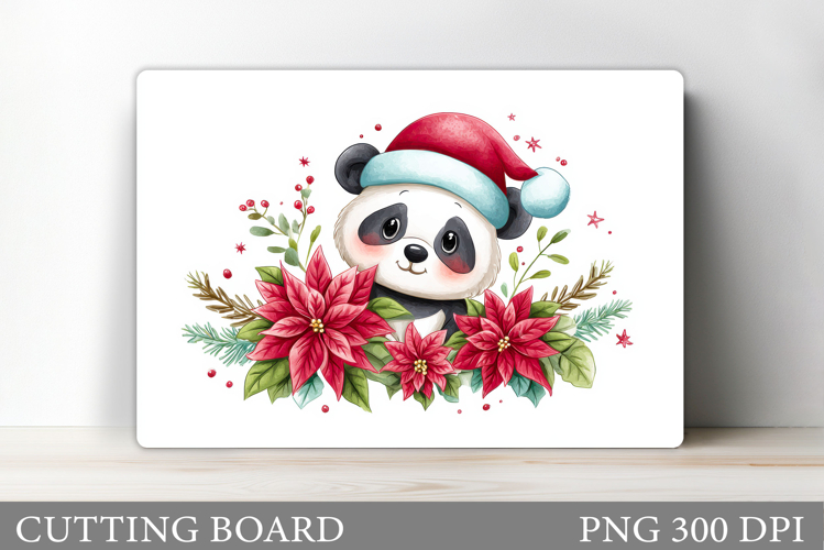 Christmas Panda Cutting Board. Christmas Cutting Board