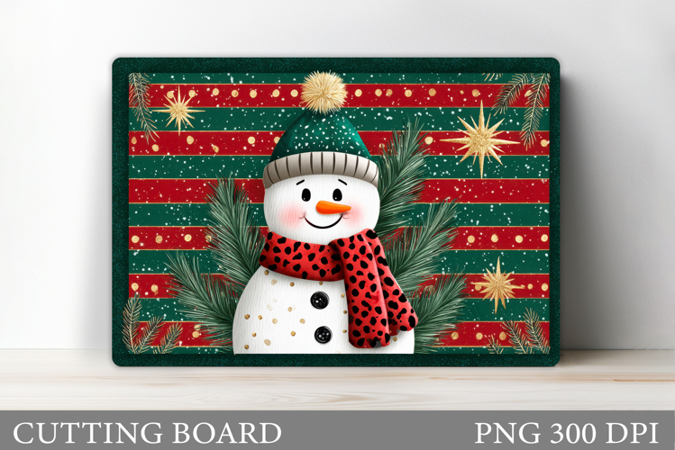 Snowman Cutting Board Design. Christmas Cutting Board