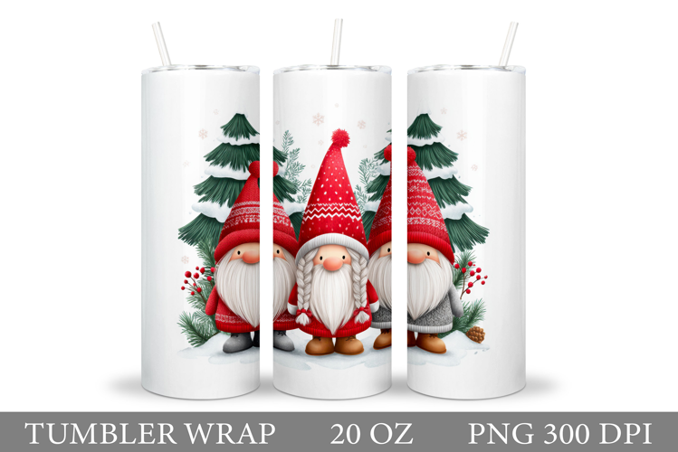 Christmas Gnome Tumbler. Christmas Tumbler Sublimation