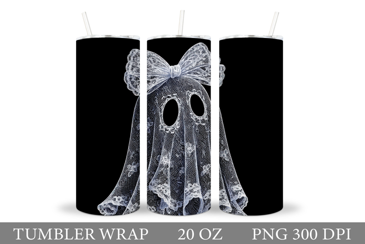 Cute Halloween Tumbler. Cute Ghost Tumbler Design