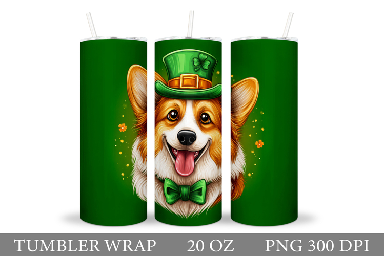 St Patrick Dog Tumbler. St Patrick Tumbler Sublimation