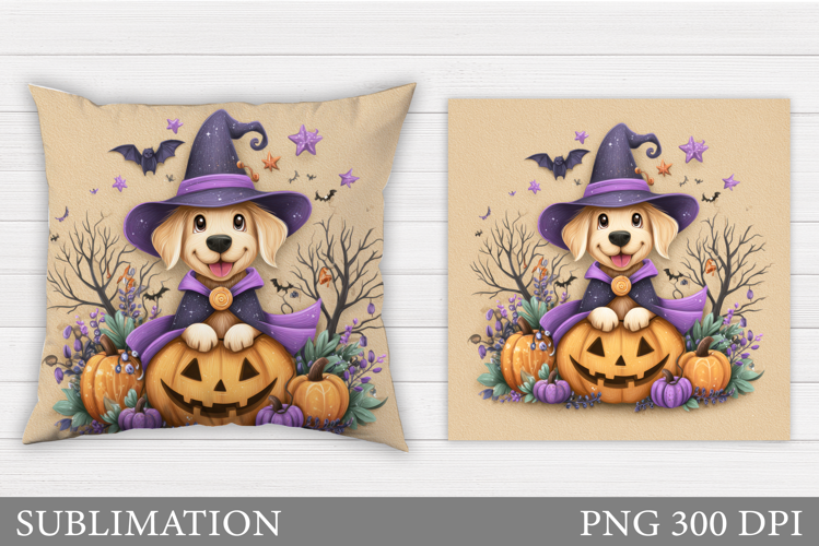 Halloween Dog Pillow Design. Halloween Pillow Sublimation