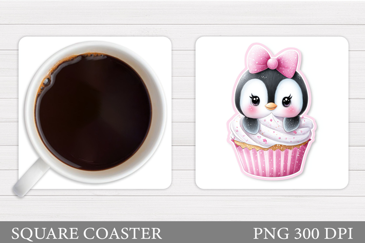Christmas Penguin Coaster. Christmas Coaster Sublimation