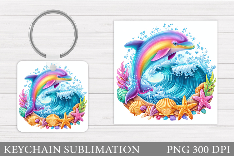 Dolphin Keychain Design. Dolphin Sublimation